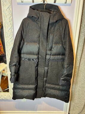 Lululemon Winter Chill Wool Charcoal Grey Parka Size 10
